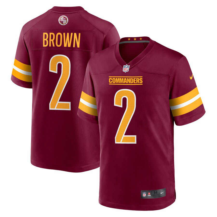 Men Washington Commanders 2 Dyami Brown Nike Burgundy Game NFL Jersey